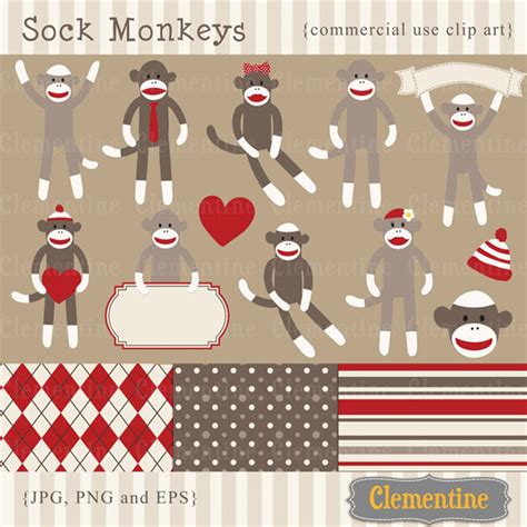 Sock Monkey Clip Art Images, Sock Monkey Clipart, Sock Monkey Vector ...