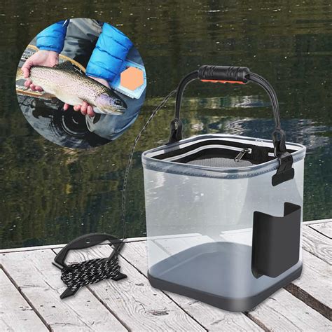 Fishing Bucket Collapsible Camping Fishing Bucket With Rope Durable