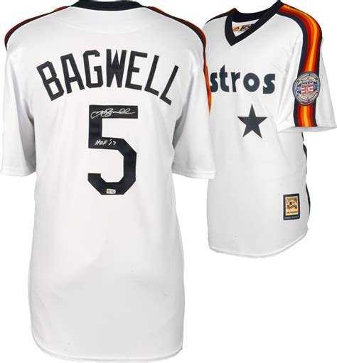 Jeff Bagwell Houston Astros Autographed Majestic White Cooperstown