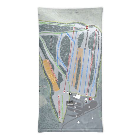 Tussey Mountain, Pennsylvania Ski Trail Map Printed Neck Gaiter ...