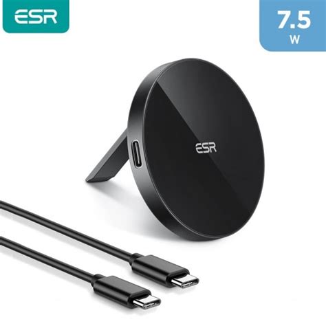 Buy Esr 7 5w Halolock Magsafe Kickstand Magnetic Wireless Charger Portable For Iphone Black