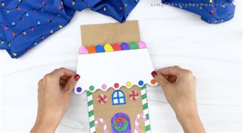 Gingerbread House Paper Bag Craft Free Template