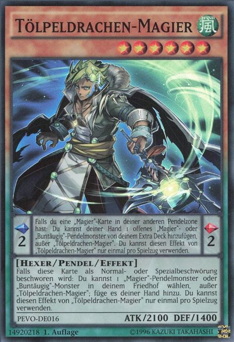 Recollectibles Sammelkarte Yugioh Karte Tölpeldrachen Magier Deutsch