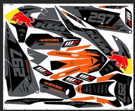 KTM EXC SX Stickers 2020 2023 Model RB Black