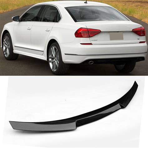 Fandixin Passat Spoiler Carbon Fiber M4 Style Rear Trunk Deck Lip Boot