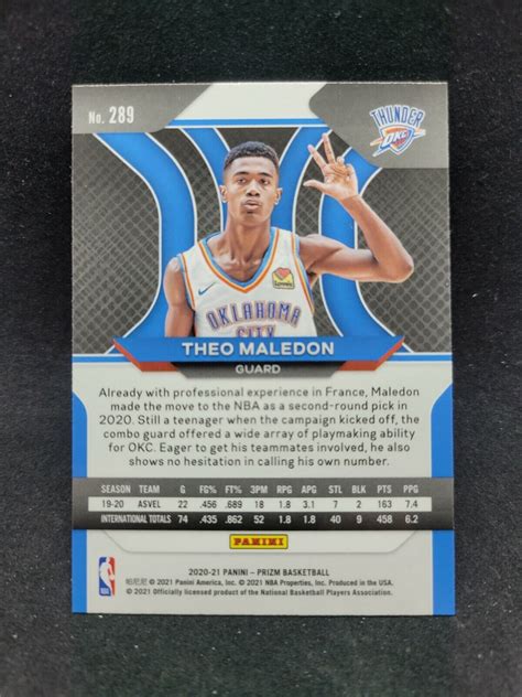 Panini Prizm Theo Maledon Rookie Rc Okc Thunder Ebay