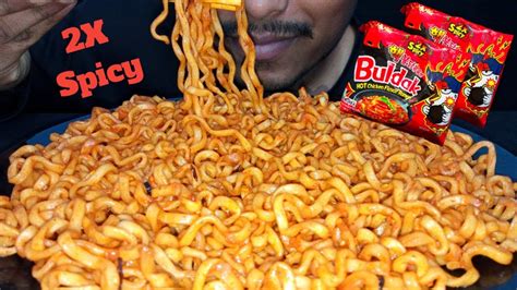 🔥 2x Spicy Korean Ramen Challenge Nuclear Fire Noodles Challenge 2x Spicy Youtube