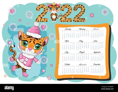 Calendario Tigre Un S Mbolo Del Nuevo A O Cartoon Tigre