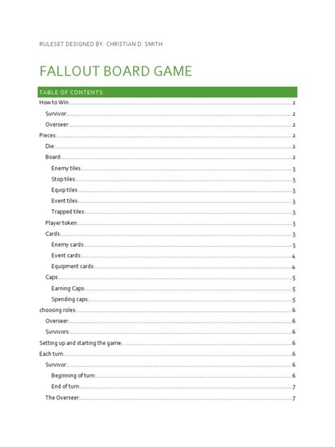 Fallout Board Game | PDF