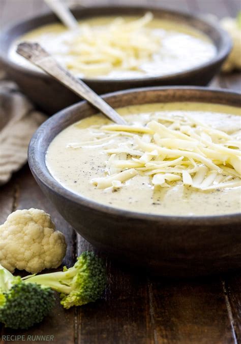 Slow Cooker Broccoli Cauliflower Cheese Soup Recipe Runner