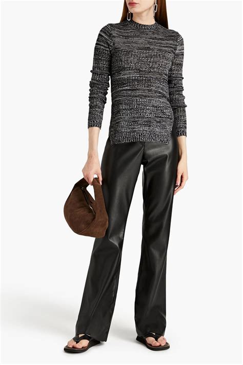 Proenza Schouler Marled Pointelle Knit Silk Blend Sweater The Outnet