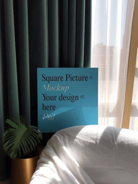 Premium PSD Square Picture Mockup Psd