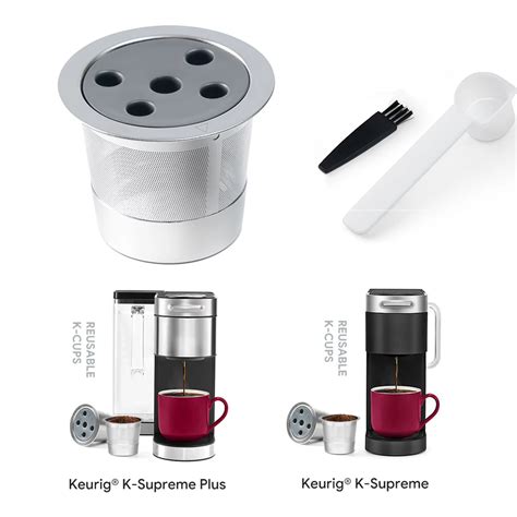 Stainless Steel Reusable K Cups For Keurig K Supreme K Supreme Plus Refillable Five Holes K