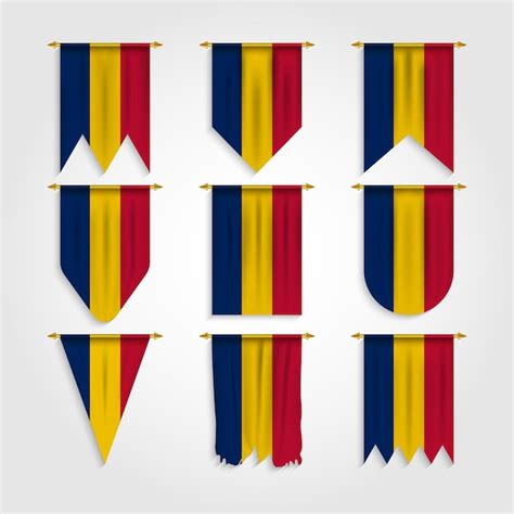 Premium Vector Chad Flag In Different Shapes