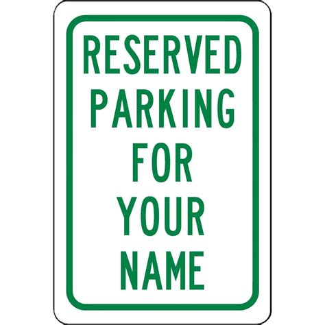Reserved parking custom your name personalized Aluminum sign
