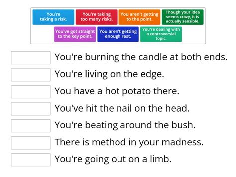Implied meanings - Match up