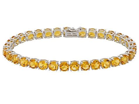 Natural Citrine Tennis Bracelet In Sterling Silver Tennis Etsy