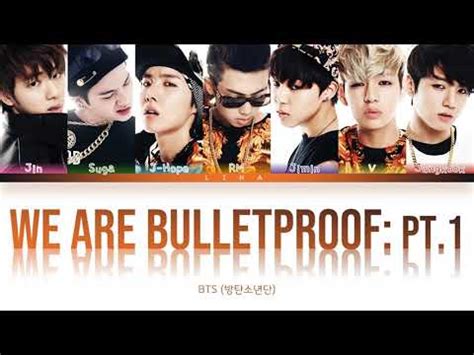 Bts We Are Bulletproof Pt Color Coded Lyrics Eng Rom Han