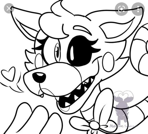 Mangle Seems To Have A Crush Fnaf Coloring Pages Art Blog