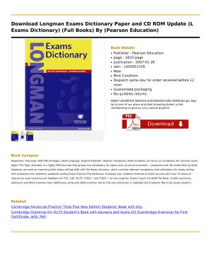 Longman Exams Dictionary Pdf Fill Online Printable Fillable Blank