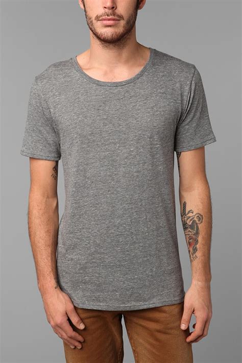 Bdg Triblend Wide-Neck Tee in Gray for Men | Lyst