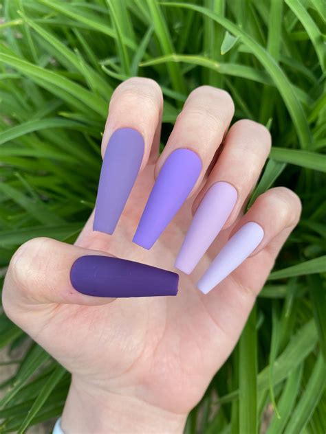 Purple Matte Nails