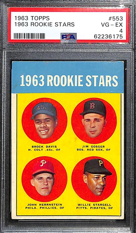 Lot Detail Topps Baseball Willie Stargell Rookie Stars Graded Psa