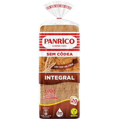 Pão de Forma Integral sem Côdea PANRICO Nutripédia