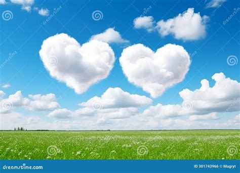 Heart Shaped Clouds In The Sky Flying Clouds With Heart Shape Love