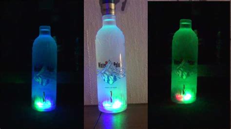 Vodka Flasche mit RGB LED Beleuchtung - Winter Palace Wodka - YouTube