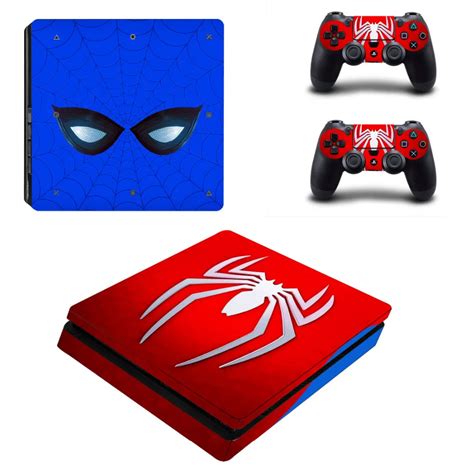 Spiderman Spider Man PS4 Slim Skin Sticker Decal for Sony PlayStation 4 ...