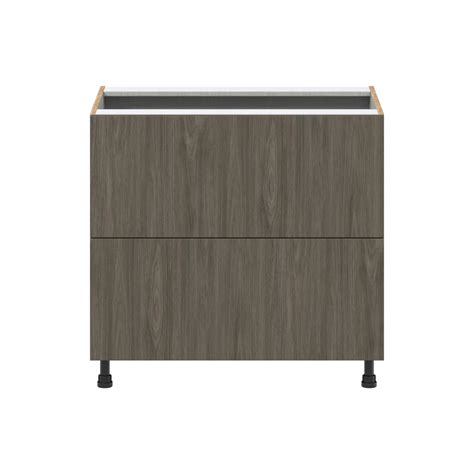 Medora Textured Slab Walnut Assembled Base Kitchen Cabinet For Cooktop