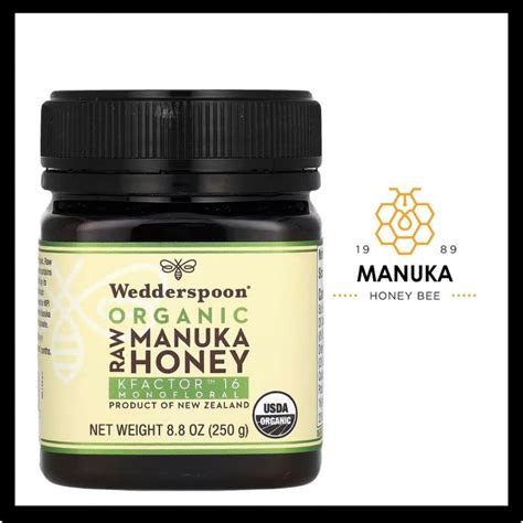 Wedderspoon Organic Raw Manuka Honey KFactor 16 8 8 Oz 250 G