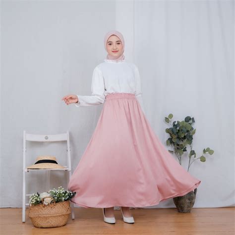 jual rok payung satin rok panjang lebar rok payung rok panjang