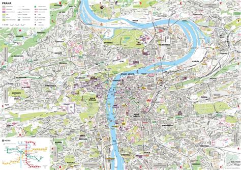 Prague Tourist Map