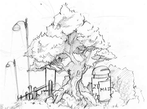 Bg Sketch Tree 1 By Ben Ben On Deviantart