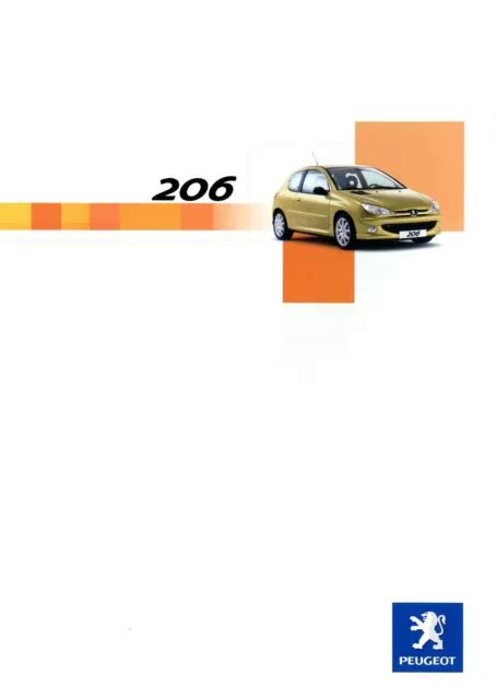 Peugeot 206 Prospekt 2003 403 Brochure Prospectus Brosjyre Broschyr