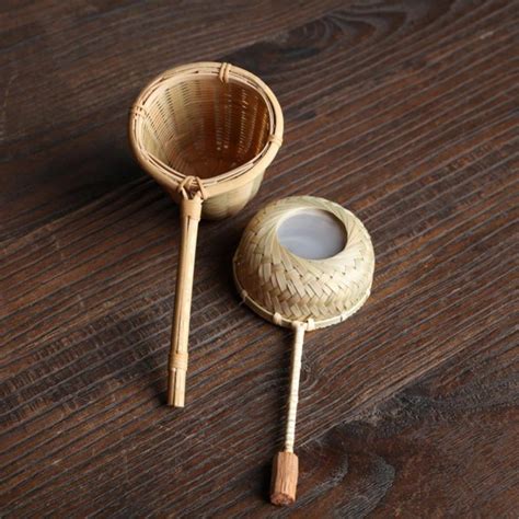 Promotion Clearance Portable Tea Strainers Bamboo Rattan Gourd Shaped