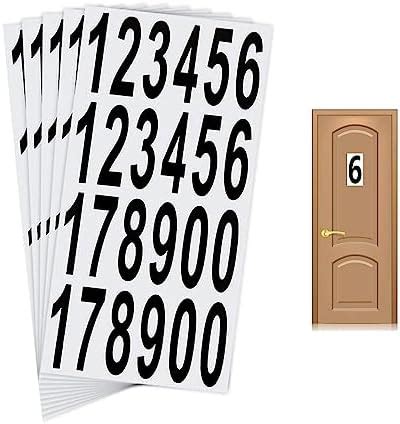 Sheets Black Vinyl Numbers Stickers Self Adhesive Numbers Stickers