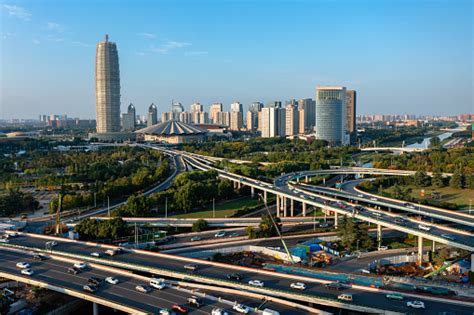 Aerial Photo Of Panoramic Skyline Zhengzhou China Stock Photo ...