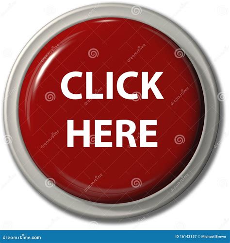 Click Here Red Button Drop Shadow Royalty Free Stock Photography