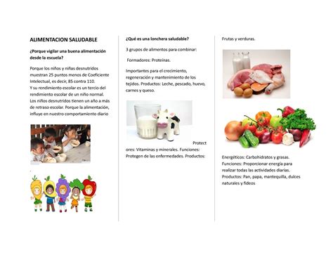 Triptico De Alimentacion Saludable 5 ALIMENTACION SALUDABLE Porque