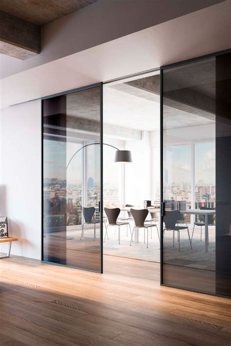 Internal Tinted Sliding Glass Doors Glass Office Doors Loft Style