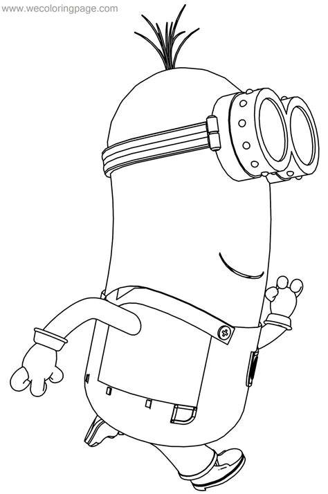 Run Kevin Run Despicable Me Minion Coloring Page