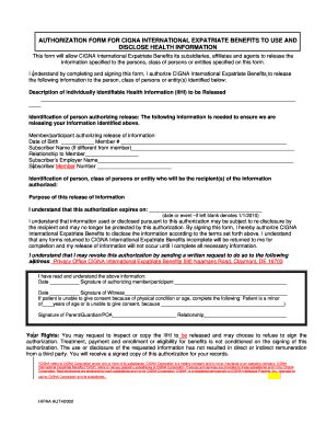 Fillable Online Cigna Release Form Insurors Of Texas Fax Email Print