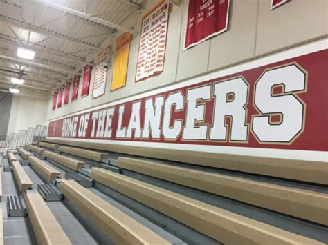 Gymnasium Wall Graphics At Orange Lutheran High School Show Their