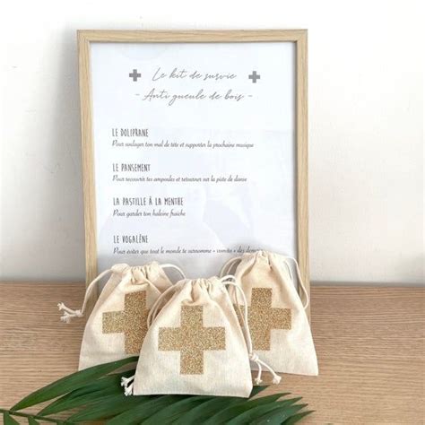 Pochon Anti Gueule De Bois F Te Mariage Etsy Anti Hangover Kit