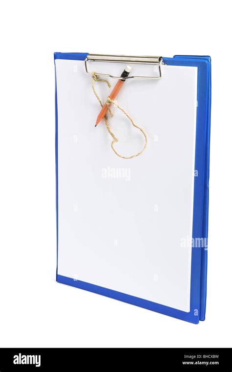 Clipboard With Papers And Pencil Stock Photo Alamy