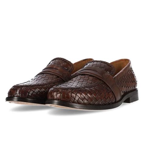 Cantarelli Mens Penny Weave Loafer Brown John Craig