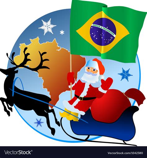 Merry christmas brazil Royalty Free Vector Image